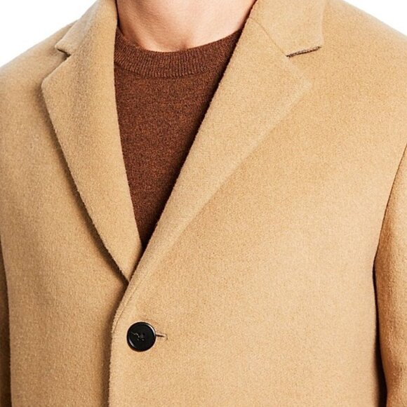 NWT THEORY Suffolk Single-breasted Overcoat In Elk Melange size M - Picture 3 of 10